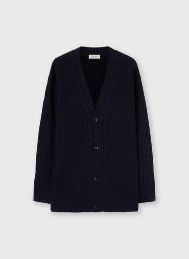 CARDIGAN A COSTE IN LANA E CASHMERE