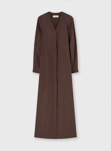 CHEMISIER IN POPELINE DI COTONE E CASHMERE