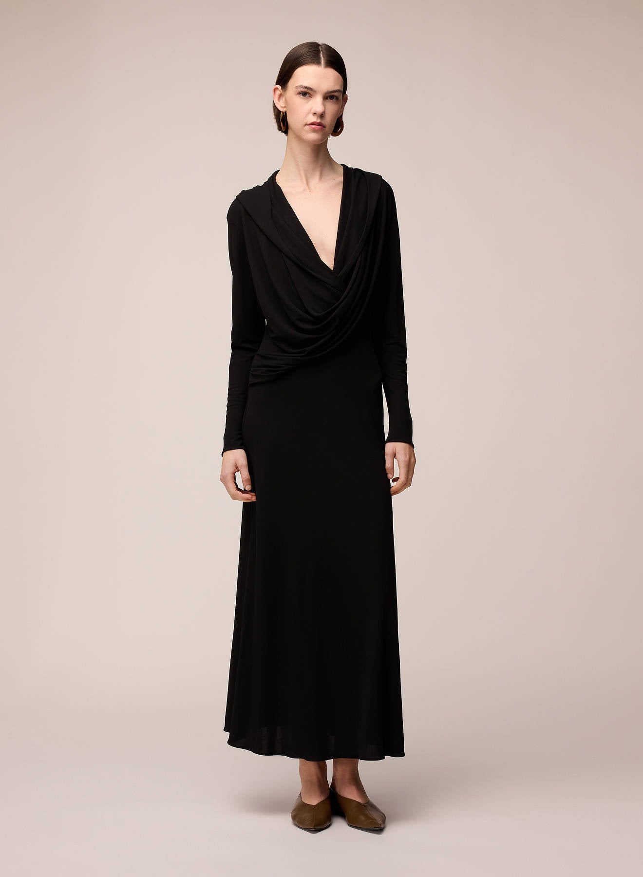 jersey hoodie dress Soft Knit Jersey Hoodie Dress