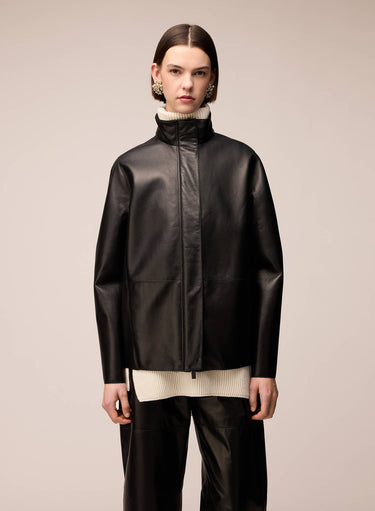 COCOON LEATHER JACKET