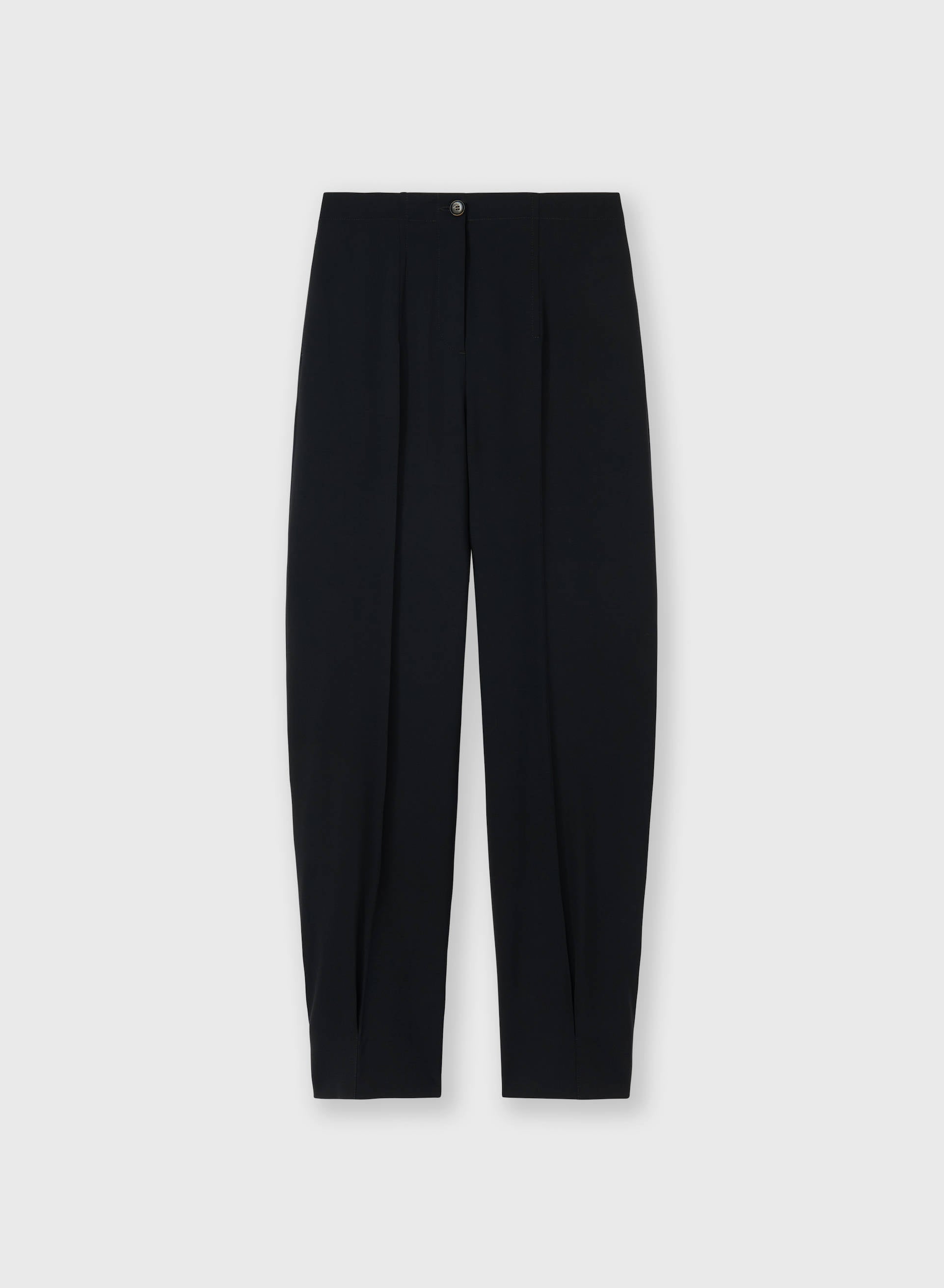 PANTALONI BARREL IN LANA ELASTITICIZZATA