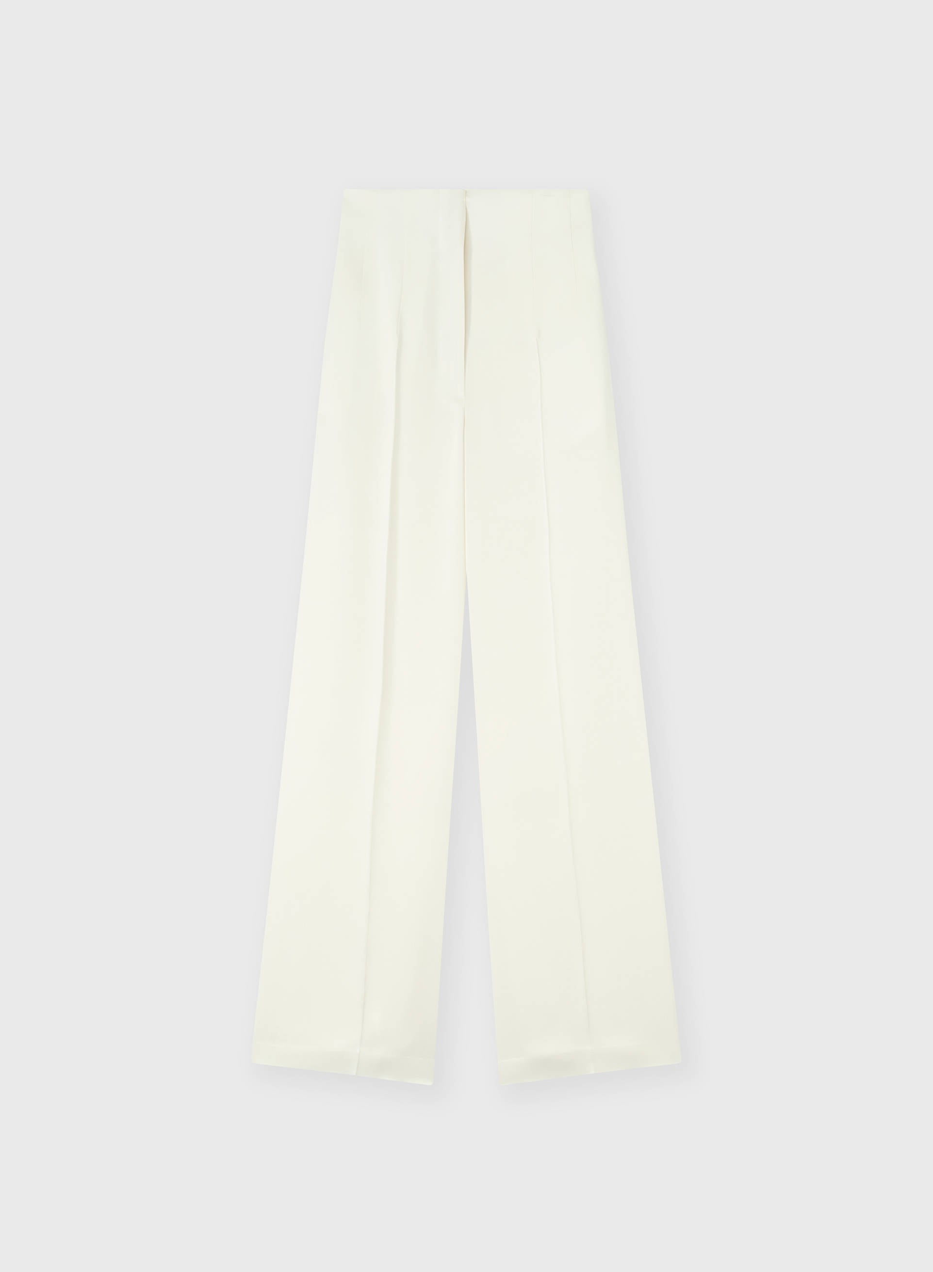 PANTALONI A VITA ALTA IN CADY
