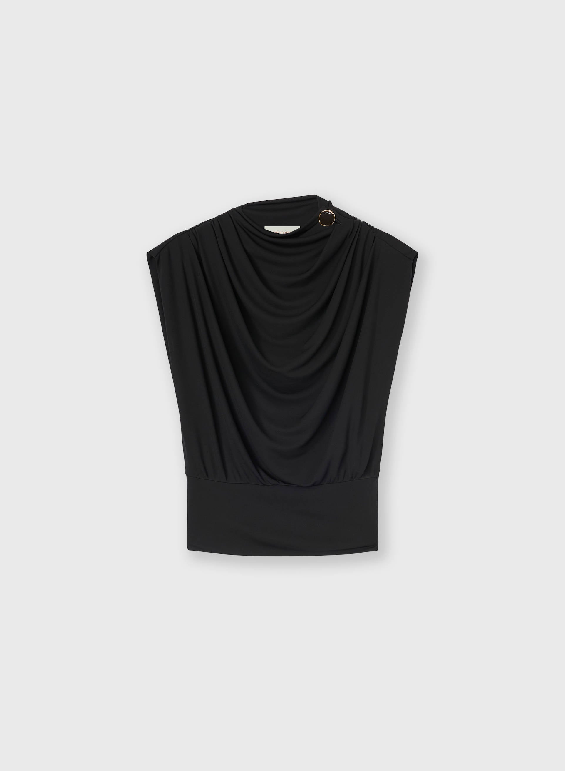 DRAPED VISCOSE JERSEY TOP
