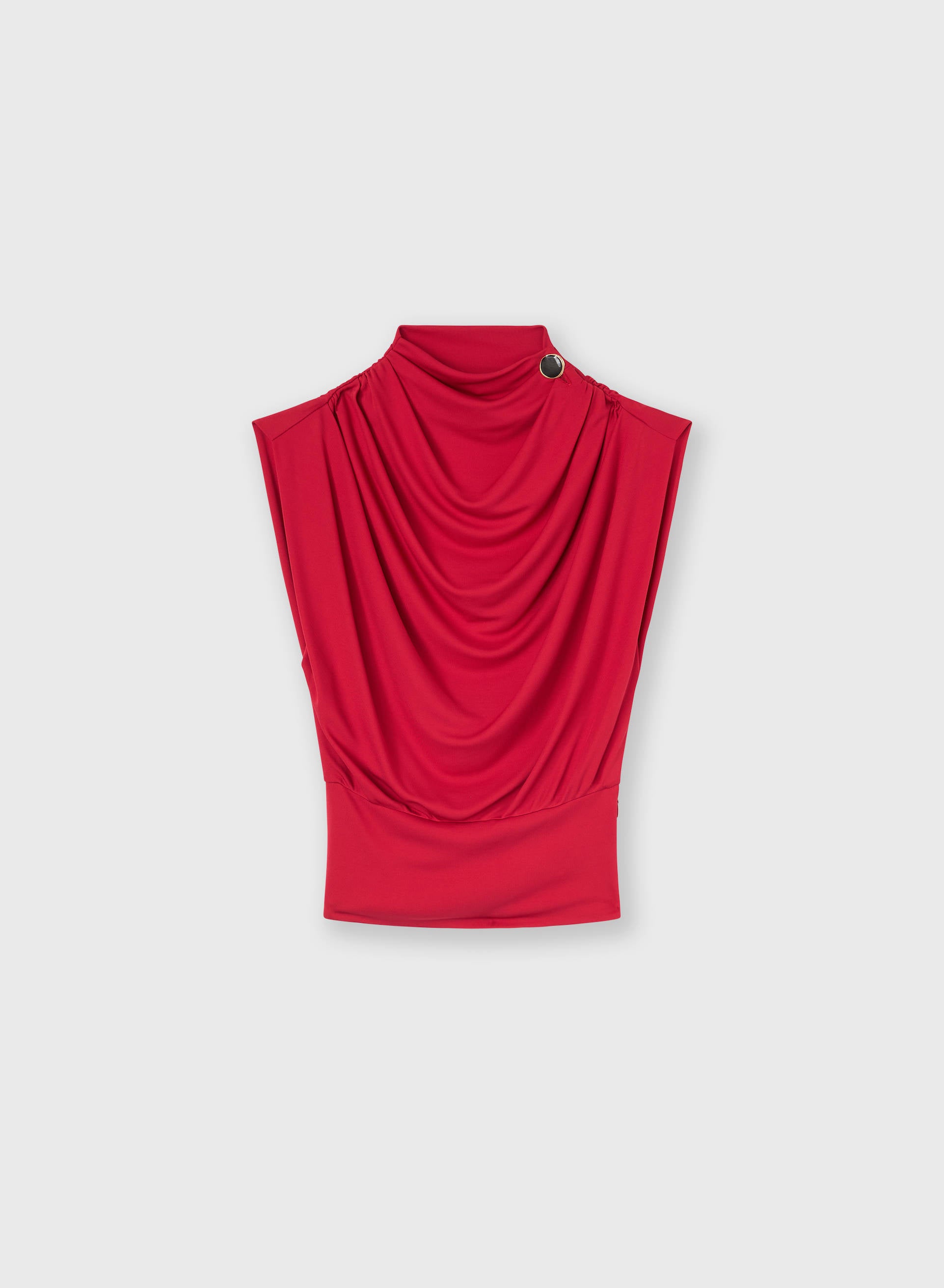 TOP DRAPPEGGIATO IN JERSEY DI VISCOSA
