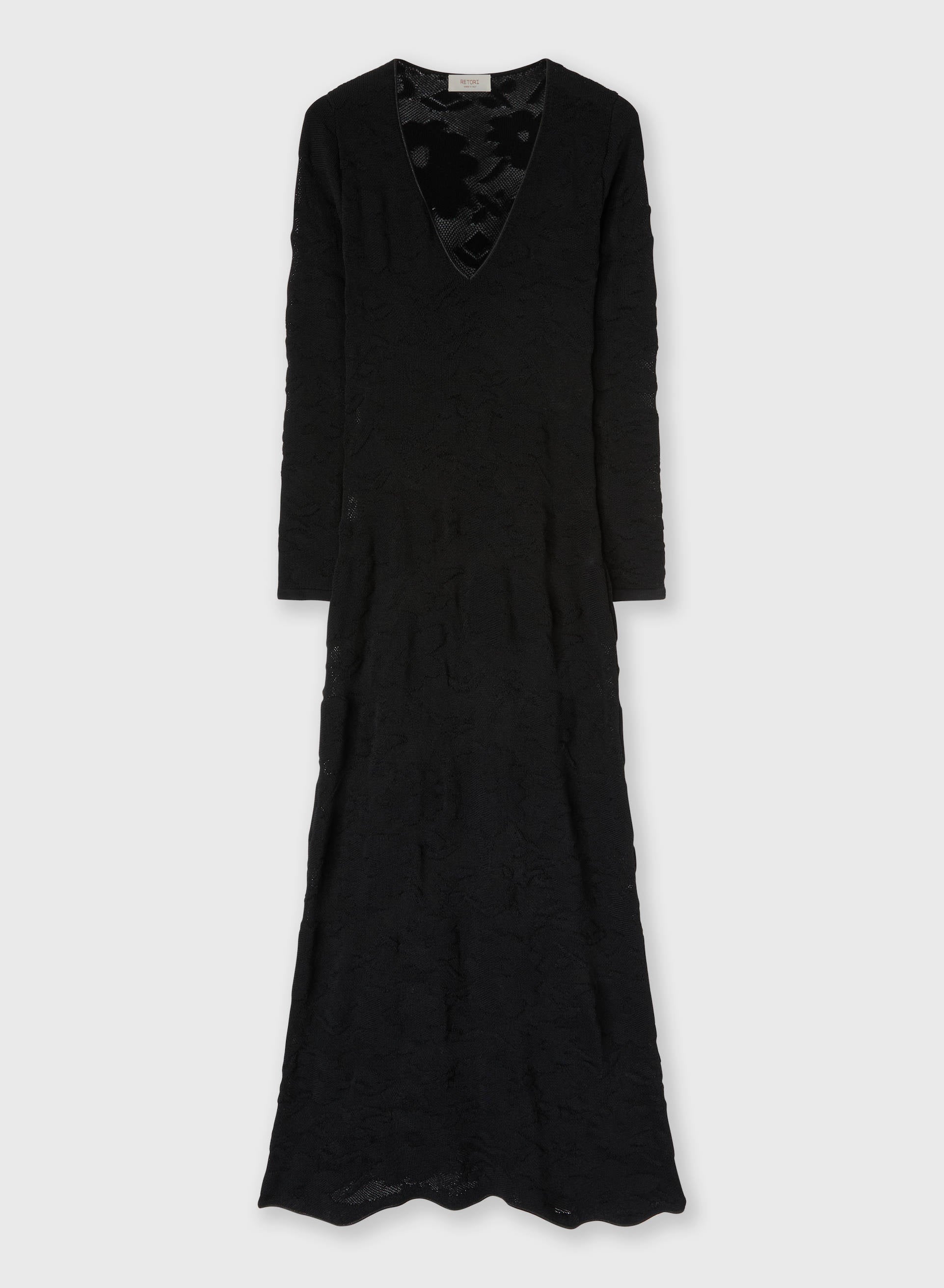 FLOWER LACE KNIT LONG DRESS