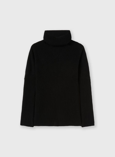MAGLIONE A COLLO ALTO A COSTE IN LANA MERINO