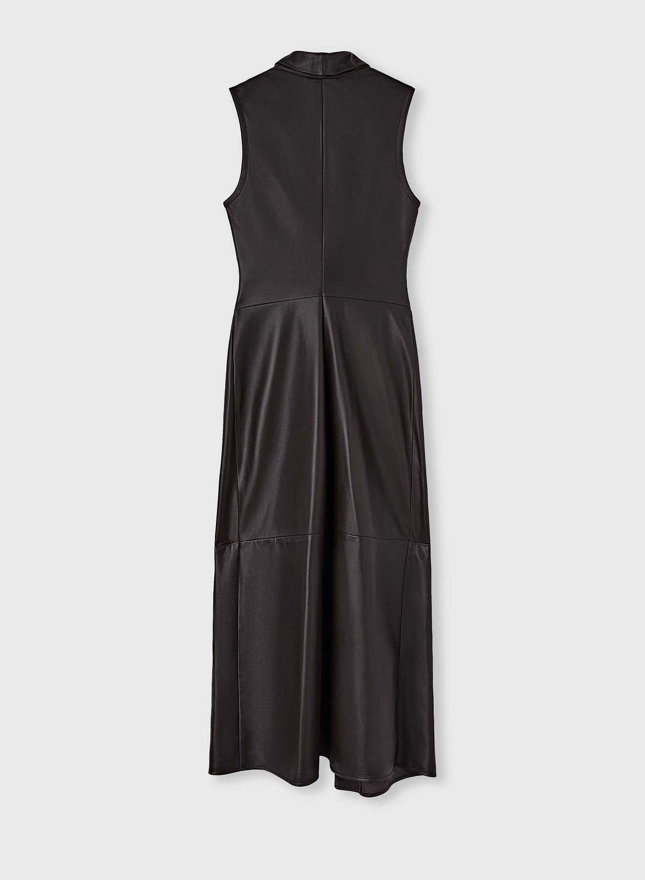 Retori Leather Vest Dress Chocolate - Ready To Wear - Luxury Dresses for Women - Back