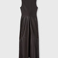 Retori Leather Vest Dress Chocolate - Ready To Wear - Luxury Dresses for Women - Back