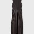 Retori Leather Vest Dress Chocolate - Ready To Wear - Luxury Dresses for Women - Back