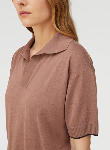 Retori Relaxed Polo Mauve - Ready To Wear - Luxury Polos for Women