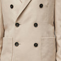Retori Double Breasted Blazer Natural - Ready To Wear - Luxury Coats & Jackets for Men - Detail