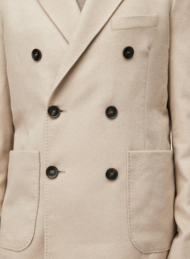Retori Double Breasted Blazer Natural - Ready To Wear - Luxury Coats & Jackets for Men - Detail