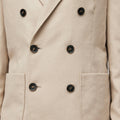 Retori Double Breasted Blazer Natural - Ready To Wear - Luxury Coats & Jackets for Men - Detail