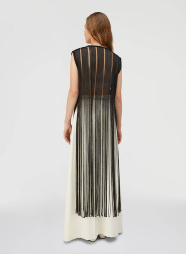 Retori Embroidered Fringed Vest Black - Ready To Wear - Luxury Vests for Women