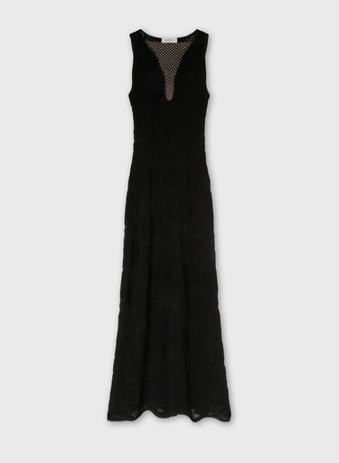 ABITO IN MAGLIA JACQUARD CON DETTAGLIO RETE