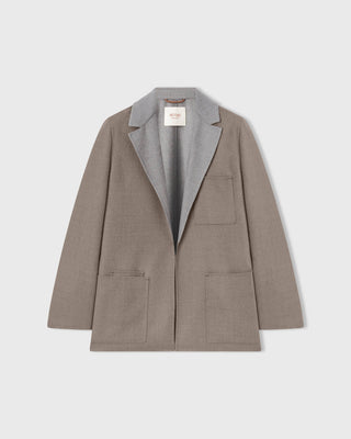 Retori Cardi Blazer Taupe And Grey - Ready To Wear - Luxury Coats & Jackets for Women