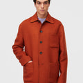 Retori Double Jacquard Reversible Overshirt Clay And Military Green - Ready To Wear - Luxury Overshirts for Men - Front