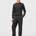 Retori Side Argyle Detail Crewneck Anthracite - Knitwear - Luxury Sweaters for Men and Women - Full Model Man