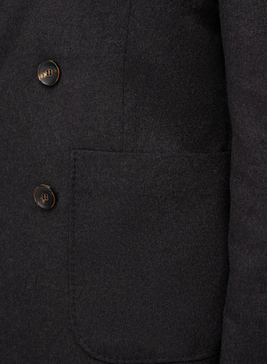 Retori Double Breasted Blazer Anthracite - Ready To Wear - Luxury Coats & Jackets for Men - Detail