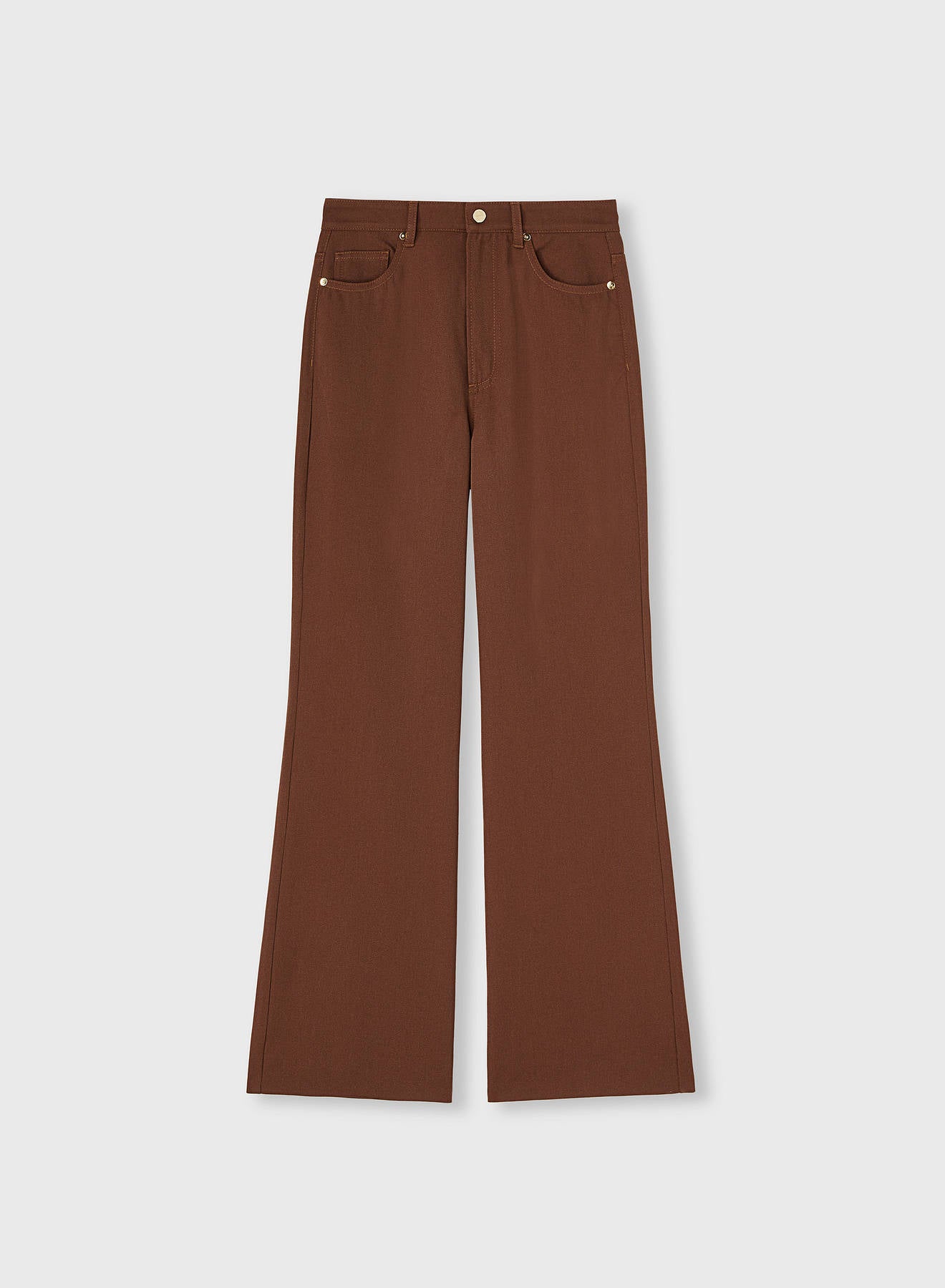 WIDE LEG DENIM PANTS CLAY