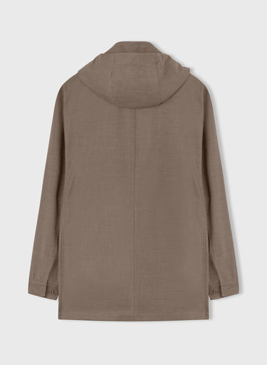 Retori Water Repellent Embroidered Natural Fiber Parka Beige - Ready To Wear - Luxury Parkas for Men