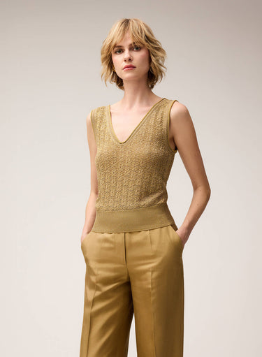 LUREX JACQUARD KNIT TOP