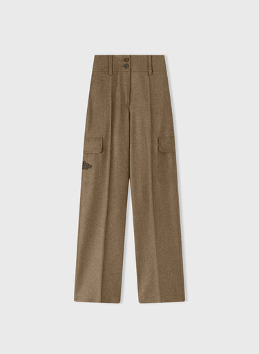Retori Embroidered Cargo Pants Green - Ready To Wear - Luxury Cargo Pants for Women
