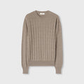 Retori Window Crewneck Sand - Knitwear - Luxury Sweaters for Men