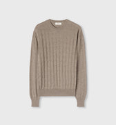 Retori Window Crewneck Sand - Knitwear - Luxury Sweaters for Men