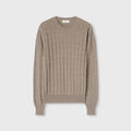 Retori Window Crewneck Sand - Knitwear - Luxury Sweaters for Men