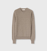 Retori Window Crewneck Sand - Knitwear - Luxury Sweaters for Men