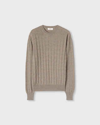 Retori Window Crewneck Sand - Knitwear - Luxury Sweaters for Men