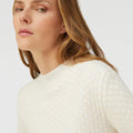 Retori Damier Wool And Silk Jacquard Crewneck Ivory - Knitwear - Luxury Sweaters for Women - Detail