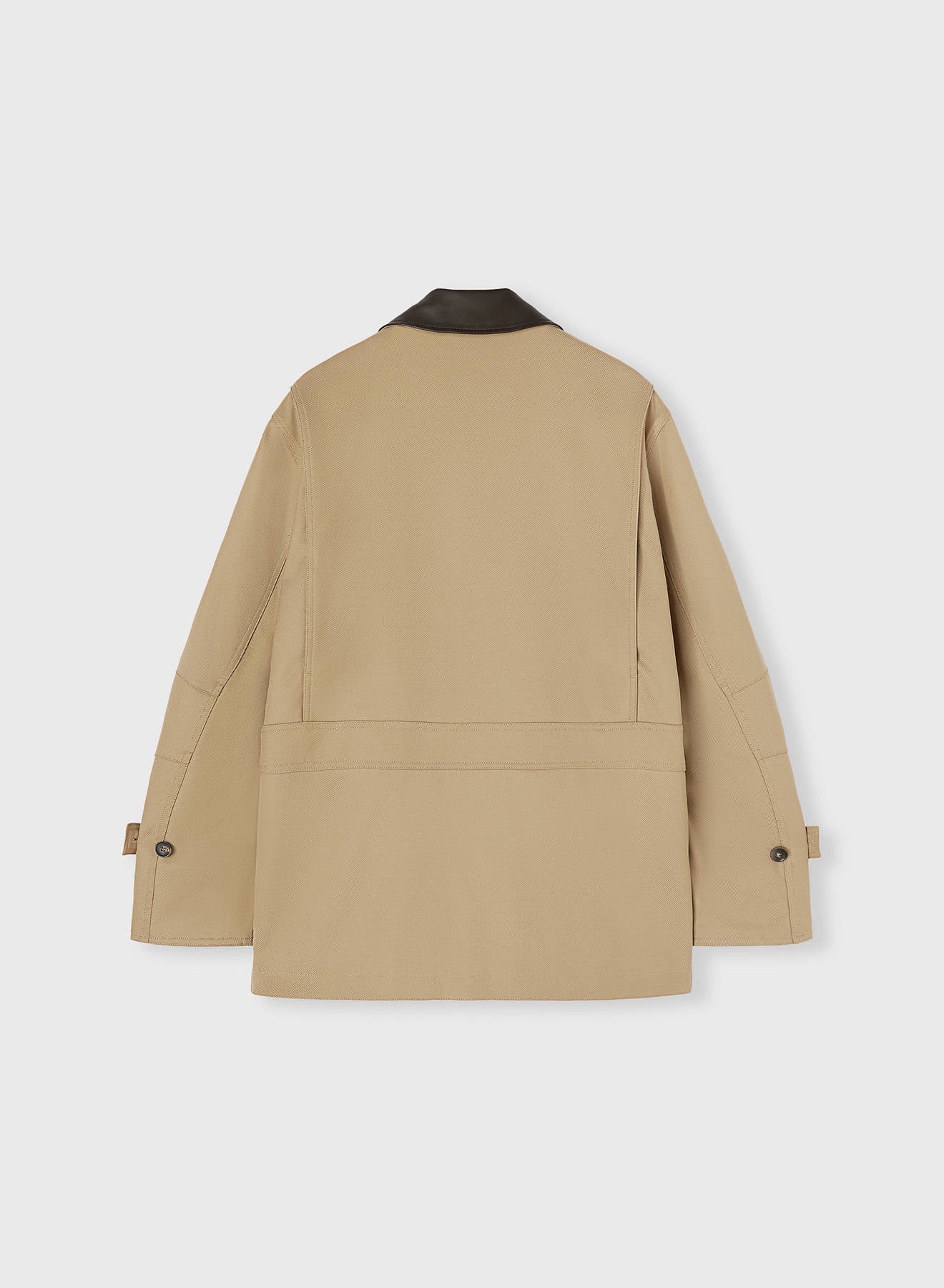 Retori Field Jacket With Leather Details Sand And Chocolate - Ready To Wear - Luxury Coats & Jackets for Men - Back