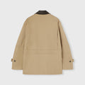 Retori Field Jacket With Leather Details Sand And Chocolate - Ready To Wear - Luxury Coats & Jackets for Men - Back