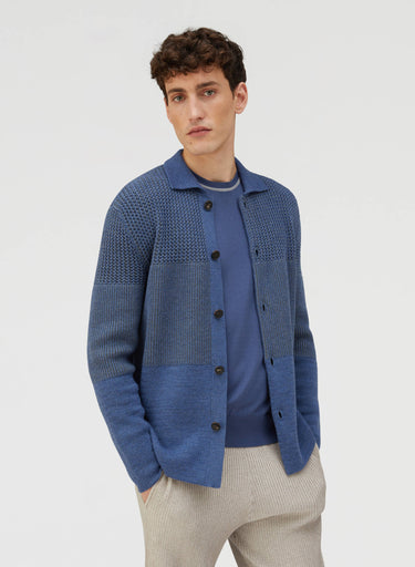 Retori Knitted Overshirt Avio - Ready To Wear - Luxury Overshirts for Men