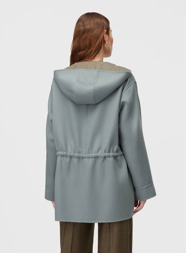 Retori Double Rope Reversible Parka Sage And Grey - Ready To Wear - Luxury Parkas for Women - Reversed Back