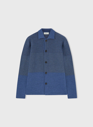Retori Knitted Overshirt Avio - Ready To Wear - Luxury Overshirts for Men