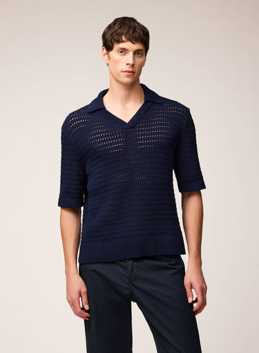 POLO IN MAGLIA A RETE DI COTONE