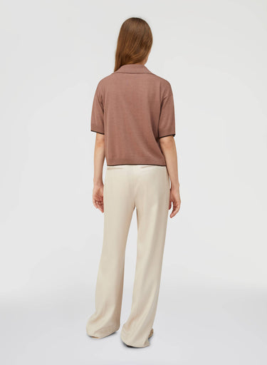 Retori Relaxed Polo Mauve - Ready To Wear - Luxury Polos for Women