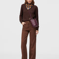 Retori Wide Leg Denim Pants Clay - Ready To Wear - Luxury Trousers for Women - Full Model