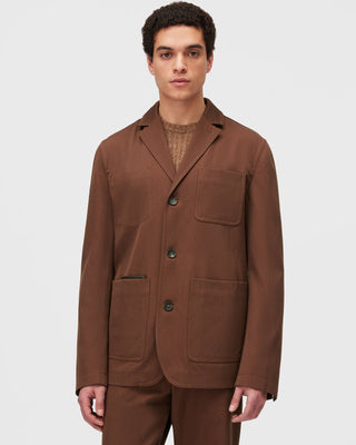 Retori Denim Single Breasted Blazer Clay - Ready To Wear - Luxury Coats & Jackets for Men - Front