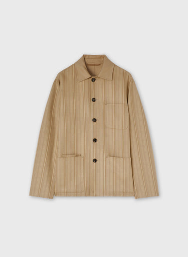 OVERSHIRT DOUBLE RIGATA REVERSIBILE