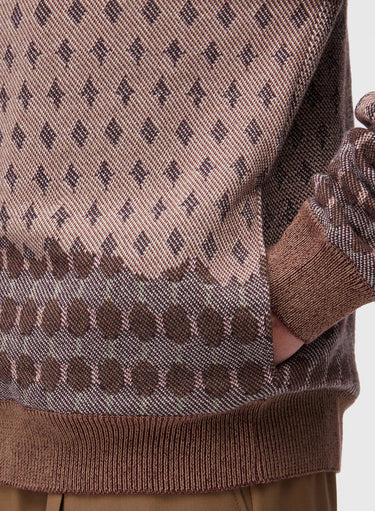 Retori Jacquard Cardigan Amaranto - Knitwear - Luxury Cardigans for Men - Detail