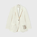 Retori Single Breasted Jacket With Needle Pin Detail Off White - Ready To Wear - Luxury Coats & Jackets for Women