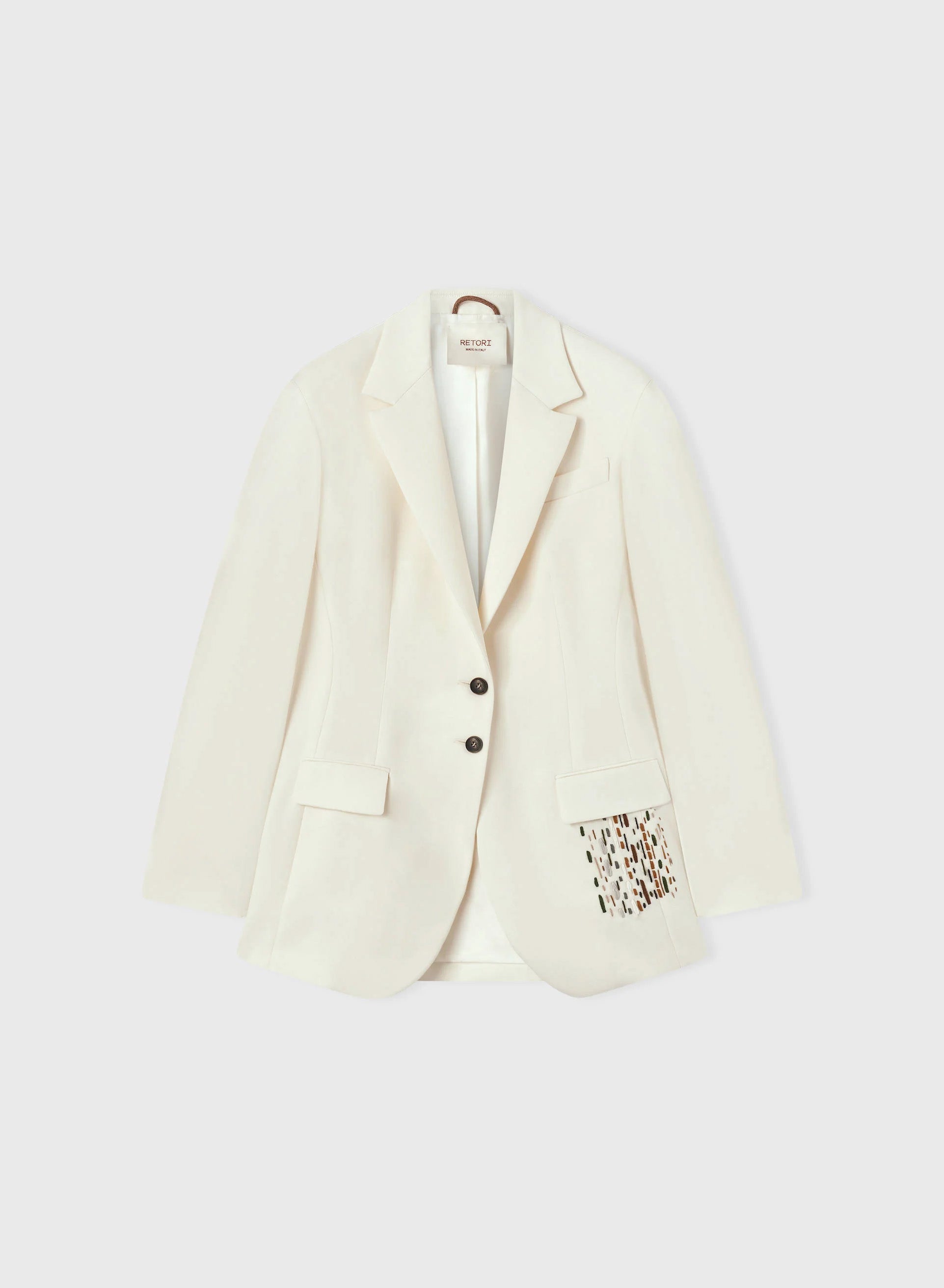 BLAZER CON TASCA RICAMATA