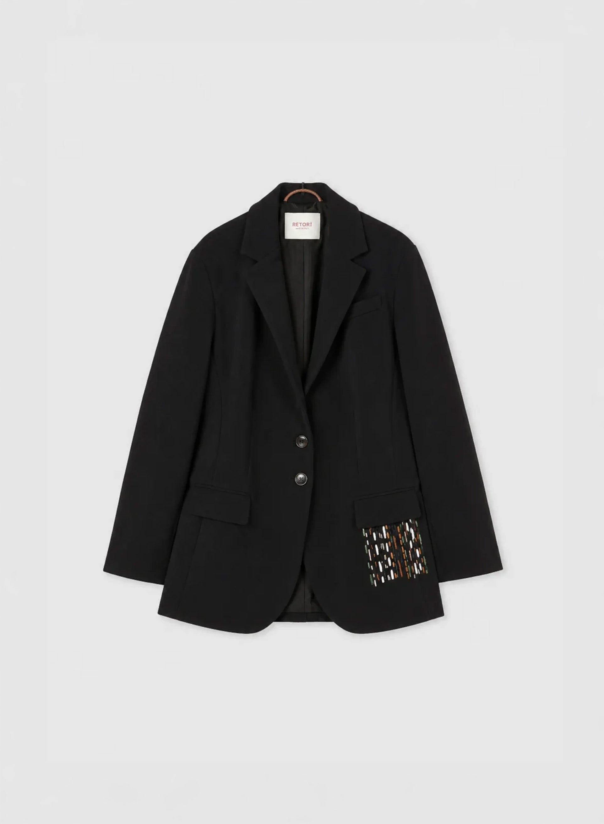 BLAZER CON TASCA RICAMATA