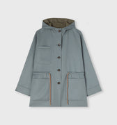 Retori Double Rope Reversible Parka Sage And Grey - Ready To Wear - Luxury Parkas for Women - Reversed Front