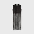 Retori Embroidered Fringed Vest Black - Ready To Wear - Luxury Vests for Women