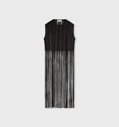 Retori Embroidered Fringed Vest Black - Ready To Wear - Luxury Vests for Women